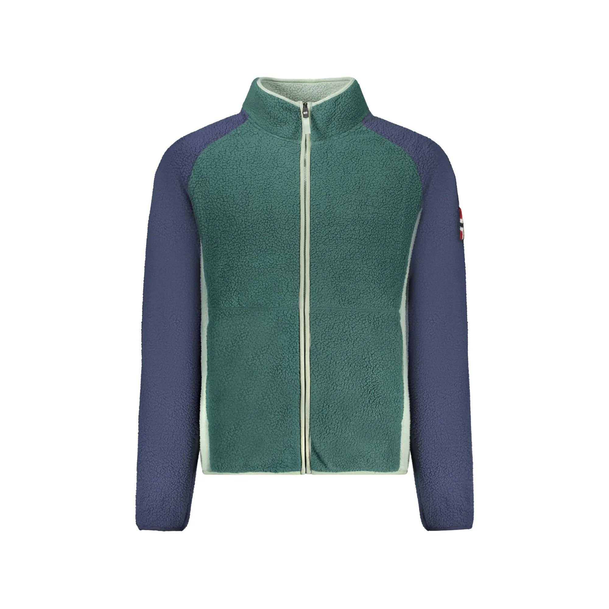 Norway 1963 Felpa Uomo Verde Zip Pile Tasche Ricamo Logo Felpe - foto prodotto